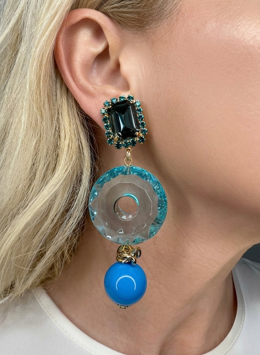 ORECCHINI SWAROVSKI OLTREMARE