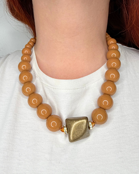 COLLANA FOLIAGE CAMEL
