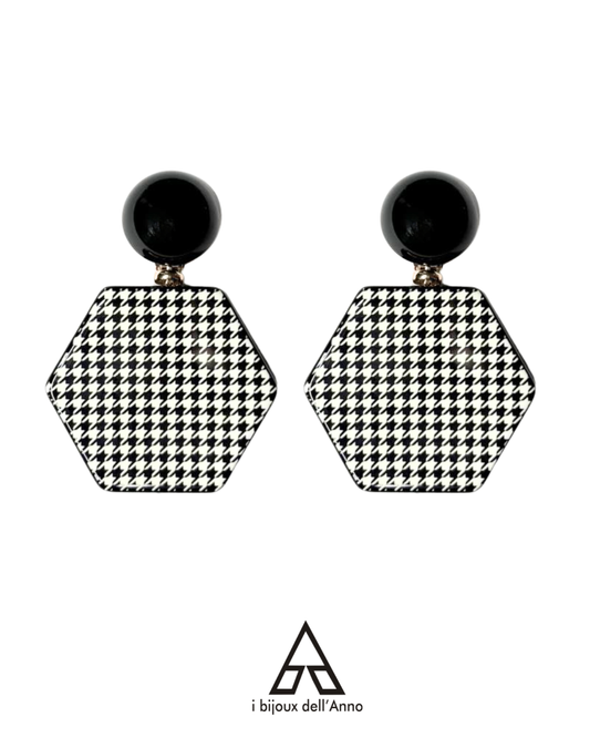 ORECCHINI PIED DE POULE