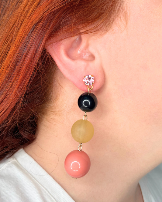 ORECCHINI BLACK BLOOM